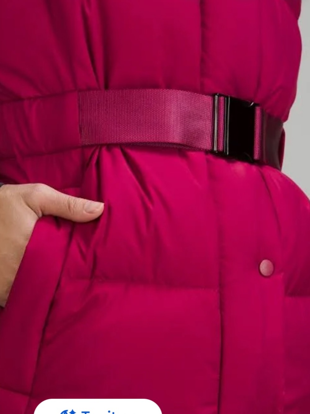 lululemon athletica Belted Down Puffer Vest - Magenta Pink - Picture 3 of 7